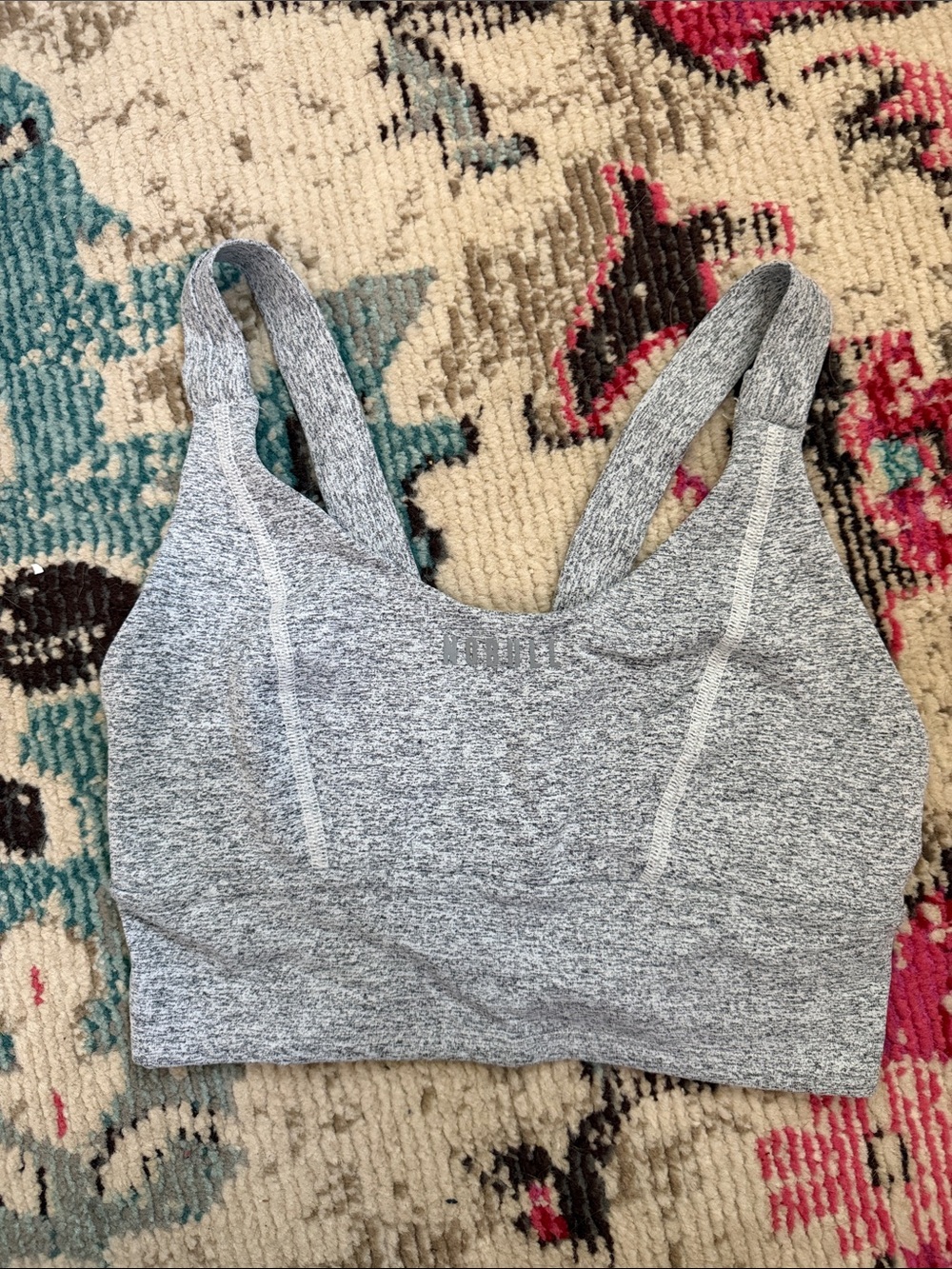NOBULL Heather Gray Seamless Sports Bra